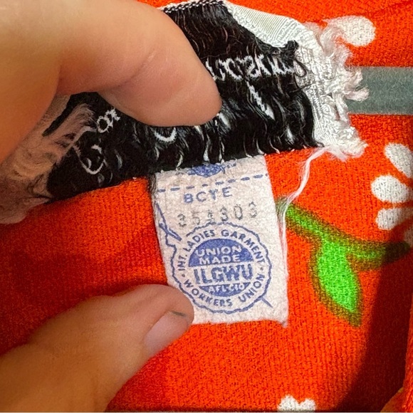 Lady Windsor Orange Floral Dress 1970s - Picture 5 of 6